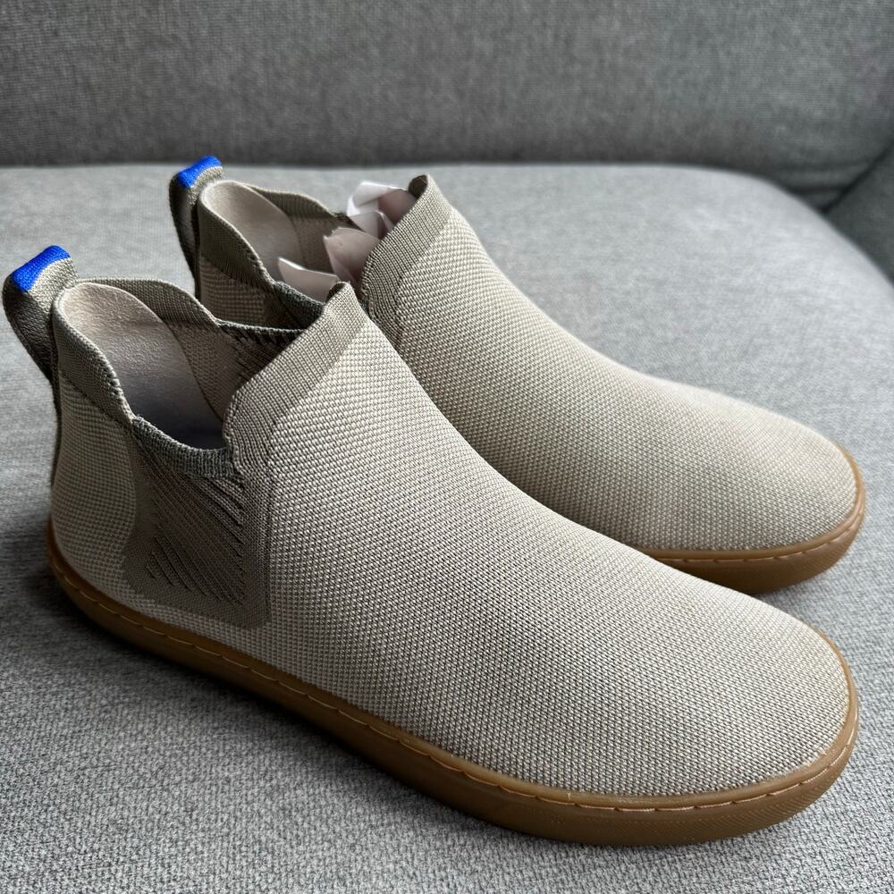 Rothy’s The Chelsea Knit Fabric  Light Sage Boots Slip on Lighwiaght Women’s 8 - Picture 2 of 13